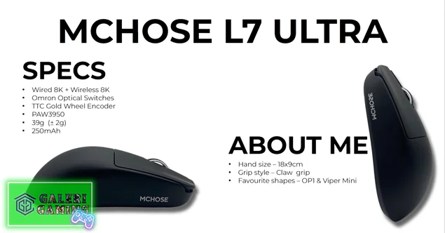 MCHOSE L7 Ultra Presisi Tinggi, Respons Cepat, Game!